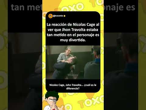 La reacción de Nicolas Cage al ver que Jhon Travolta estaba tan metido en el personaje 💀