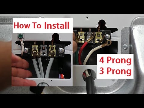 How To Install 4 Prong and 3 Prong Dryer Cord