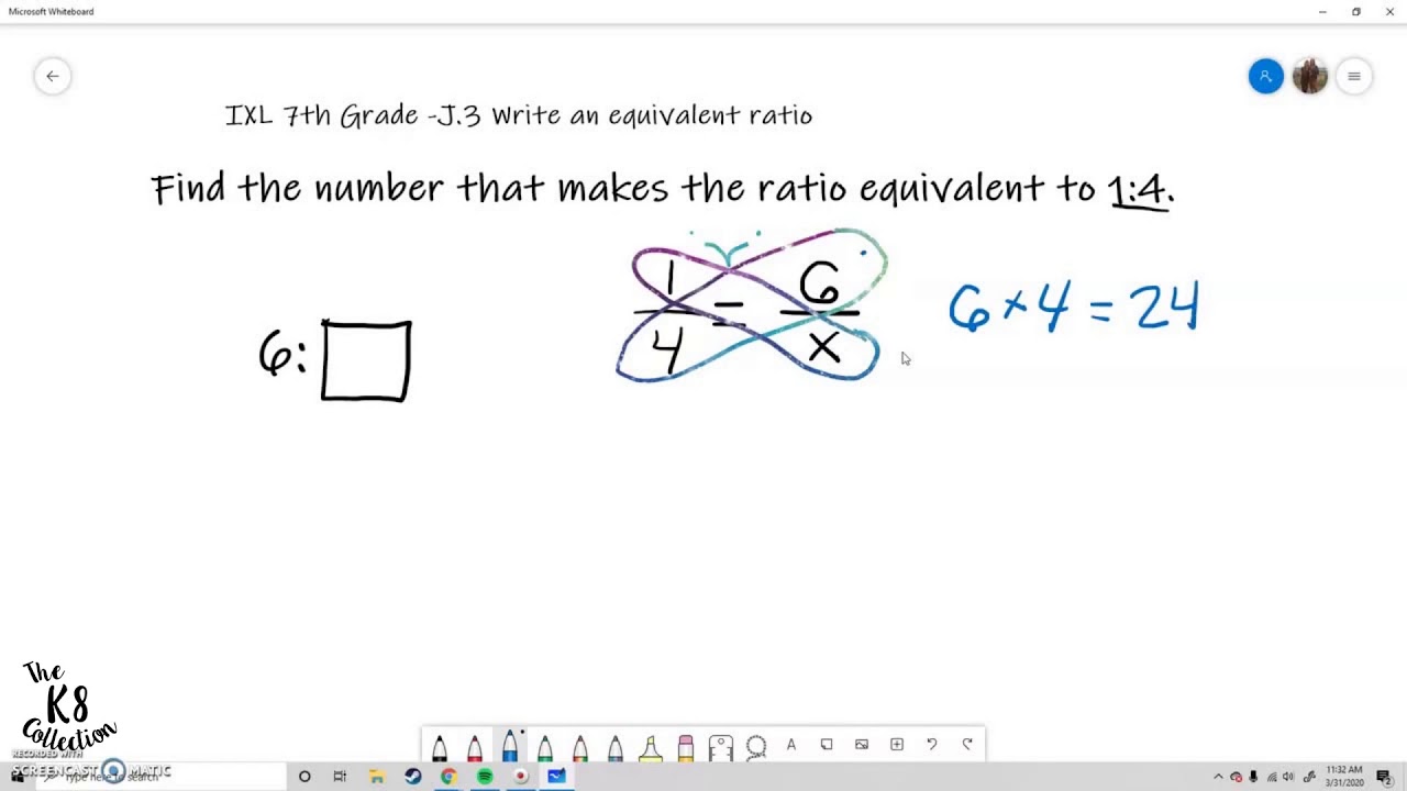 Writing Equivalent Ratios (IXL)