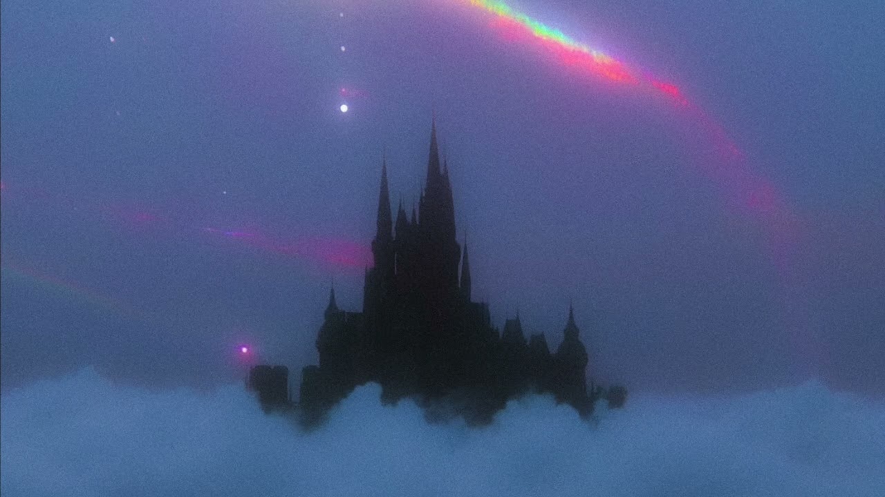 this floating dark fantasy castle only exists in your dreams.