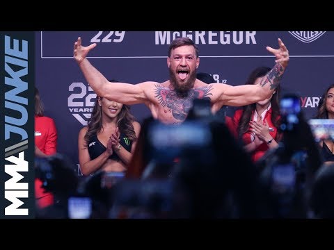 UFC 229 Khabib Nurmagomedov vs  Conor McGregor ceremonial weigh in highlight