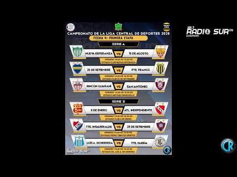 🔴En vivo|  TERCER TIEMPO. Tercera fecha de la Liga Central de Deportes.