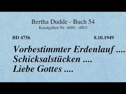 BD 4756 - VORBESTIMMTER ERDENLAUF .... SCHICKSALSTÜCKEN .... LIEBE GOTTES ....