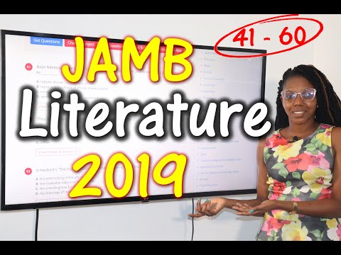 JAMB CBT Literature in English 2019 Past Questions 41 - 60