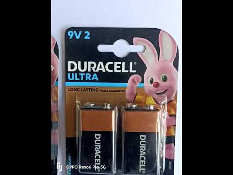 9V Duracell Alkaline Battery