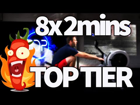 8 x 2 Minutes Race Pace Indoor Rowing Workout | 2K Plan Week 1 Row 4 | RowAlong
