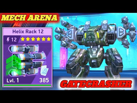 Gatecrasher With Helix Rack 12 Gameplay - Mech Arena