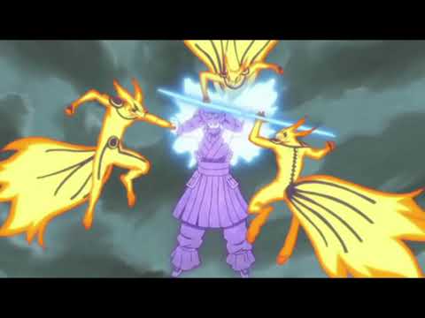 Naruto vs Sasuke Full Fight HD, Kurama vs Susanoo, Kurama Sage Mode
