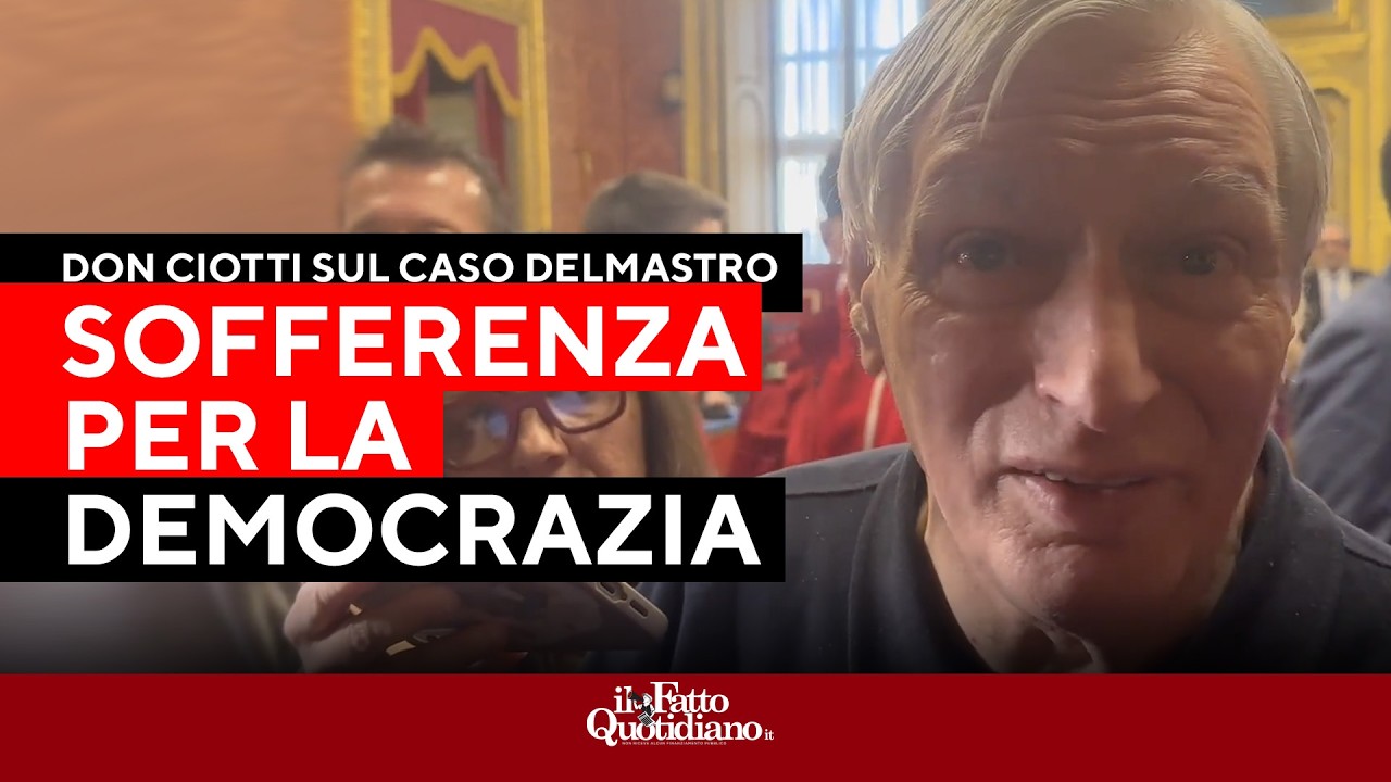 Caso Delmastro, don Ciotti: "Mi crea sofferenza per la democrazia che viene un po' inquinata"