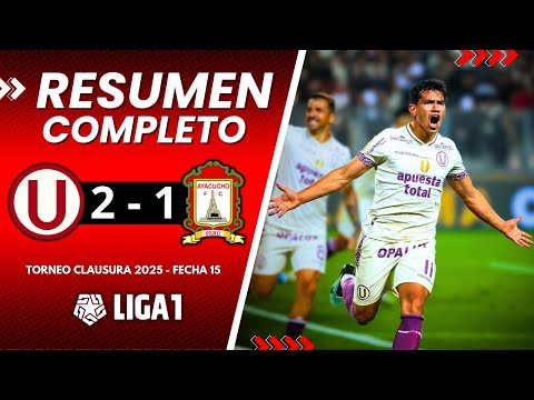UNIVERSITARIO 2 - 1 AYACUCHO FC I RESUMEN COMPLETO, GOLES Y JUGADAS l TORNEO CLAUSURA 2025