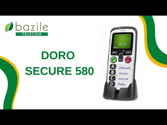 Téléphone filaire Doro Secure 347 pour personnes malvoyantes - Avh