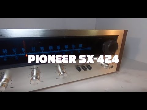 Pioneer SX-424 vintage silver face stereo receiver recapped and upgraded to LED display