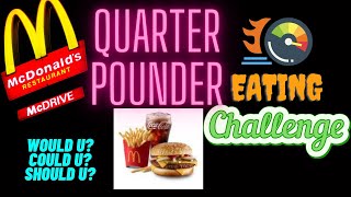 Fastest McDonald’s quarter pounder meal challenge @ItsTkenny
