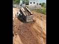 Heavy Dump Truck Unloading Soil into Deep Water #dumptruck