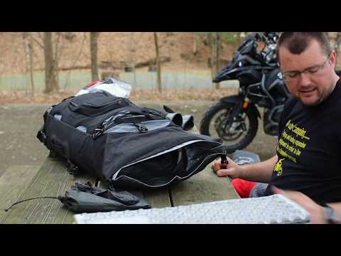 Motorcycle Camping with the 40L Mosko Moto Backcountry Duffel / BMW Atacama