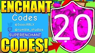 5 ENCHANT BOOST CODES IN BUBBLE GUM SIMULATOR UPDATE! Roblox
