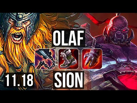 OLAF vs SION (JUNGLE) | Rank 4 Olaf, 67% winrate, 9/2/8, Legendary | TR Grandmaster | v11.18