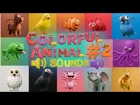 Colorful Animal Sounds Song 2! 🎨🐾 | Zoo Animals Sounds & Colors! | Neigh, Buzz, Hiss!