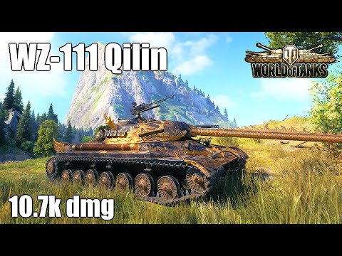 WZ-111 Qilin, 10.74K Damage, 9 Kills, Serene Coast - World of Tanks
