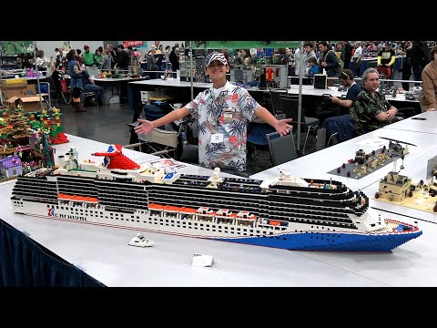 Huge LEGO Carnival Miracle Cruise Ship
