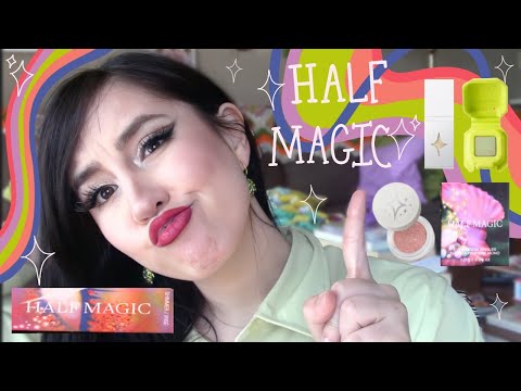 ✨TRYING HALF MAGIC BEAUTY MAGIC NUDES,GLITTER PUCK CHROMADDICTION ,SHIMMER A.S.M.R, SWATCHES+ DEMO✨