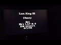 The Closing Of The Lion King Special Edition NZ Australian VHS