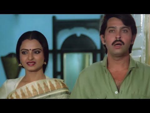 देखिये Rekha और Rakesh Roshan का मजेदार Scene | Bahurani (1989) (HD) - Part 4