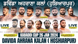 Davida Ahrana Kalan (Hoshiarpur) Kabaddi Tournament 26 Jan 2024
