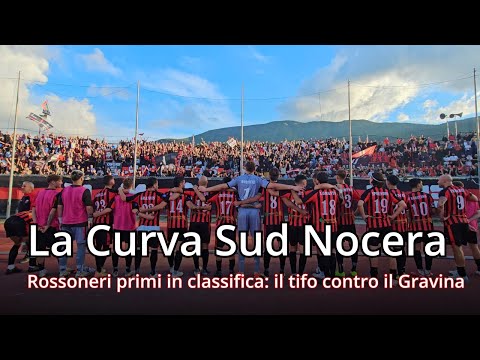 Nocerina-Gravina 2-1, il tifo della Curva Sud per la capolista del Girone H di Serie D