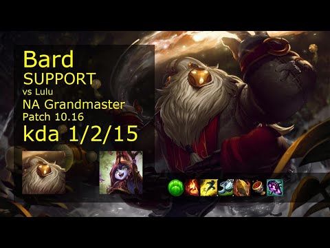 Bard Support & Senna vs Lulu & Caitlyn - NA Grandmaster 1/2/15 Patch 10.16 Gameplay