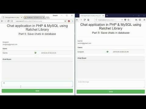Chat application in PHP MySQL Save chats in database part5