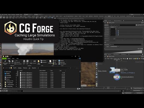 Houdini | Caching Large Simulations | Cmd Line Rendering & Optimizations