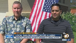 Local sailor hailed as hero for life-saving actions