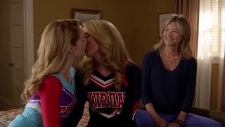 A lesbian romance story.  College Cheerleaders Versus College Gymnasts.