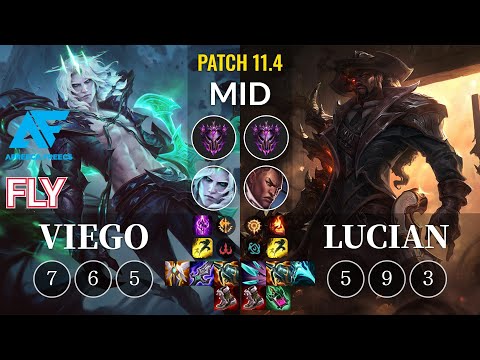 AF Fly Viego vs Lucian Mid - KR Patch 11.4