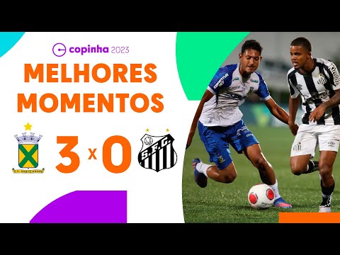 Gols e lances de Santo André x Santos