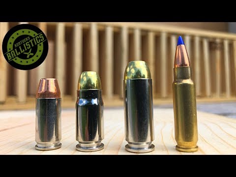 9mm vs .357 Sig vs 10mm vs 5.7x28mm vs Pine Boards