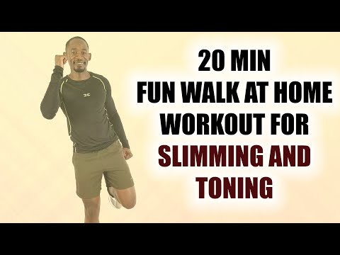 20 Minute Easy Walk at Home Exercise for Weight Loss 200 Calories