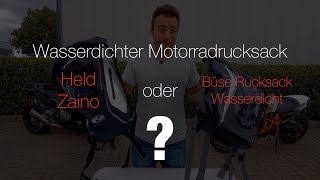 Test Wasserdichter Motorradrucksack - Held Zaino oder Büse ? l Motocyc