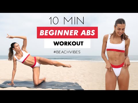 10 MIN Beginner Abs Fitness Routine // Beach Workouts w/ Sami Clarke #SummerBody