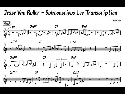 Jesse Van Ruller - Subconscious-Lee Transcription