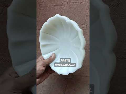 Carved Marble Lotus Bowl