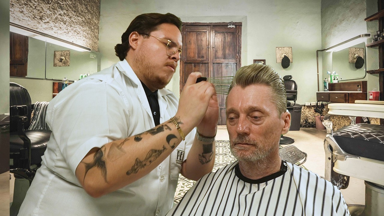 💈 A Barbershop Opened In His Grandparents' Home | Relaxing Scissor Haircut At PepeH Barberia 🇲🇽