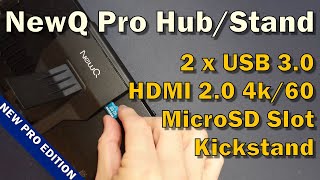 Steam Deck: NewQ PRO Clip On Dock / Stand (USB 3.0/HDMI 2.0/MicroSD Slot)