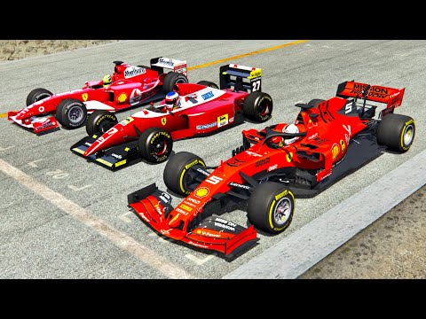 Ferrari F1 2019 vs Ferrari F1 1993 vs Ferrari F1 2004 - Spa