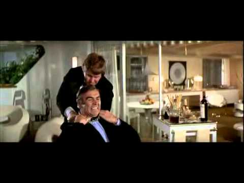 Sean Connery (James Bond) in "Diamonds are Forever" fights with Mr. Wint And Mr. Kidd