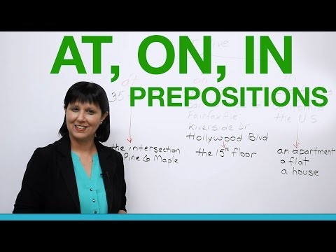 At, on, in (Rebecca) – Learn English