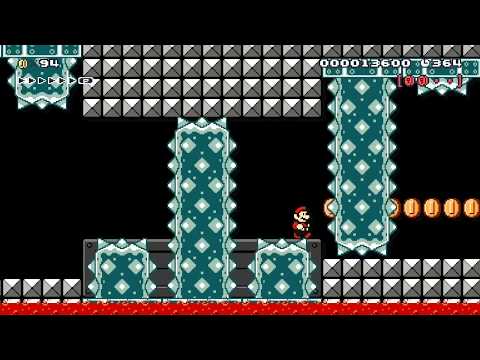 W3-4 Collapsing Crusher Castle by Carlos (: ~ SUPER MARIO MAKER ~ NO COMMENTARY 1bd