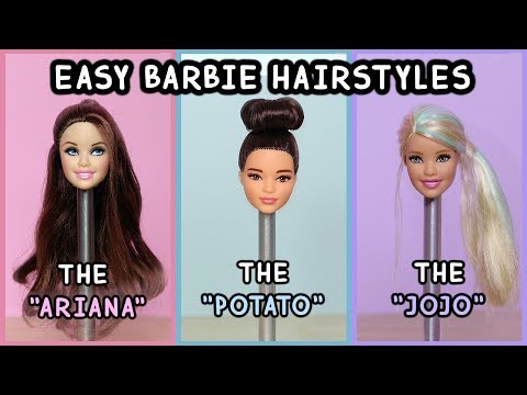 5 Easy Barbie Doll Hairstyles Tutorial