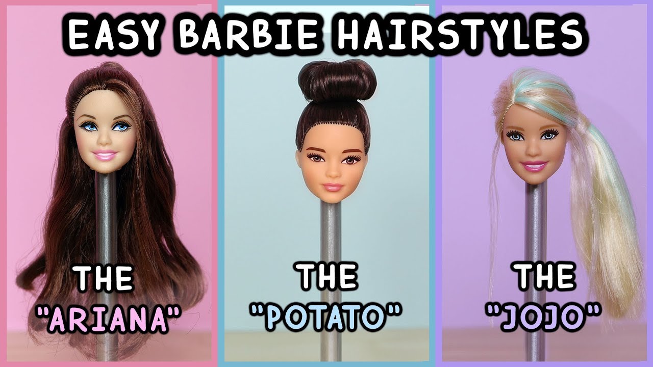 5 Easy Barbie Doll Hairstyles Tutorial